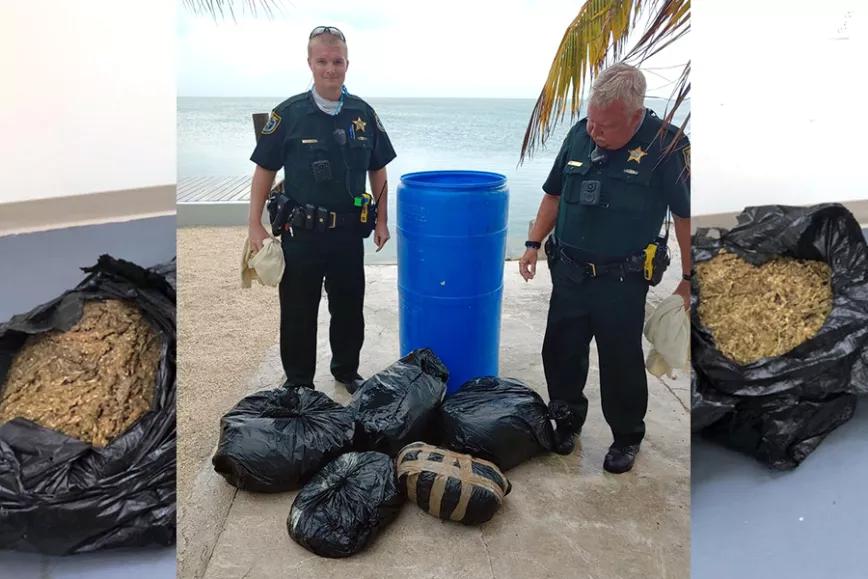Aparecen 40 kilos de marihuana naufragan en las playas de Florida
