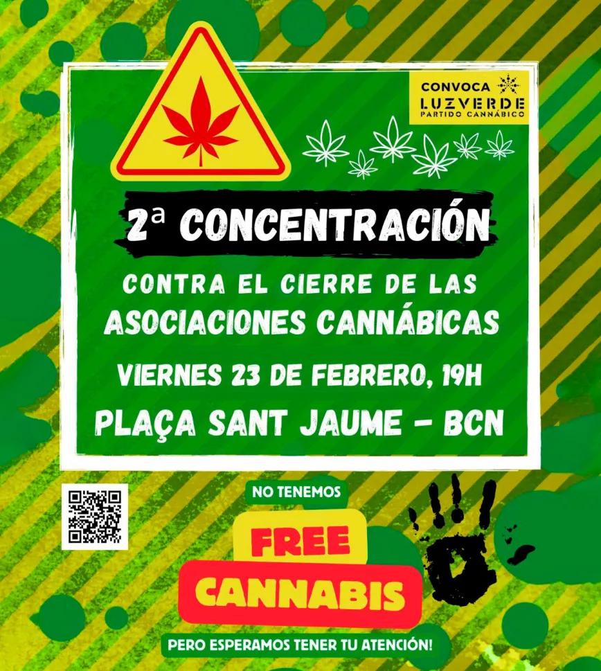 Nueva manifestación contra el cierre de las asociaciones de cannabis en Barcelona