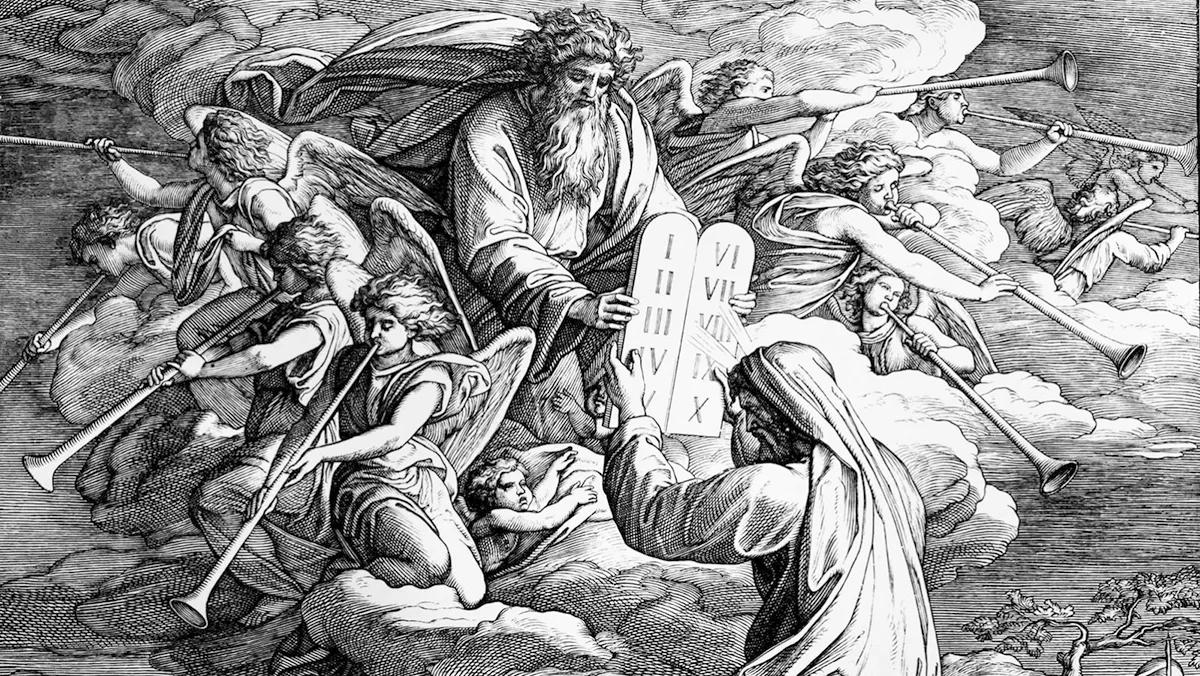 Moisés podría haber estado colocado durante la proclama de los diez mandamientos  
