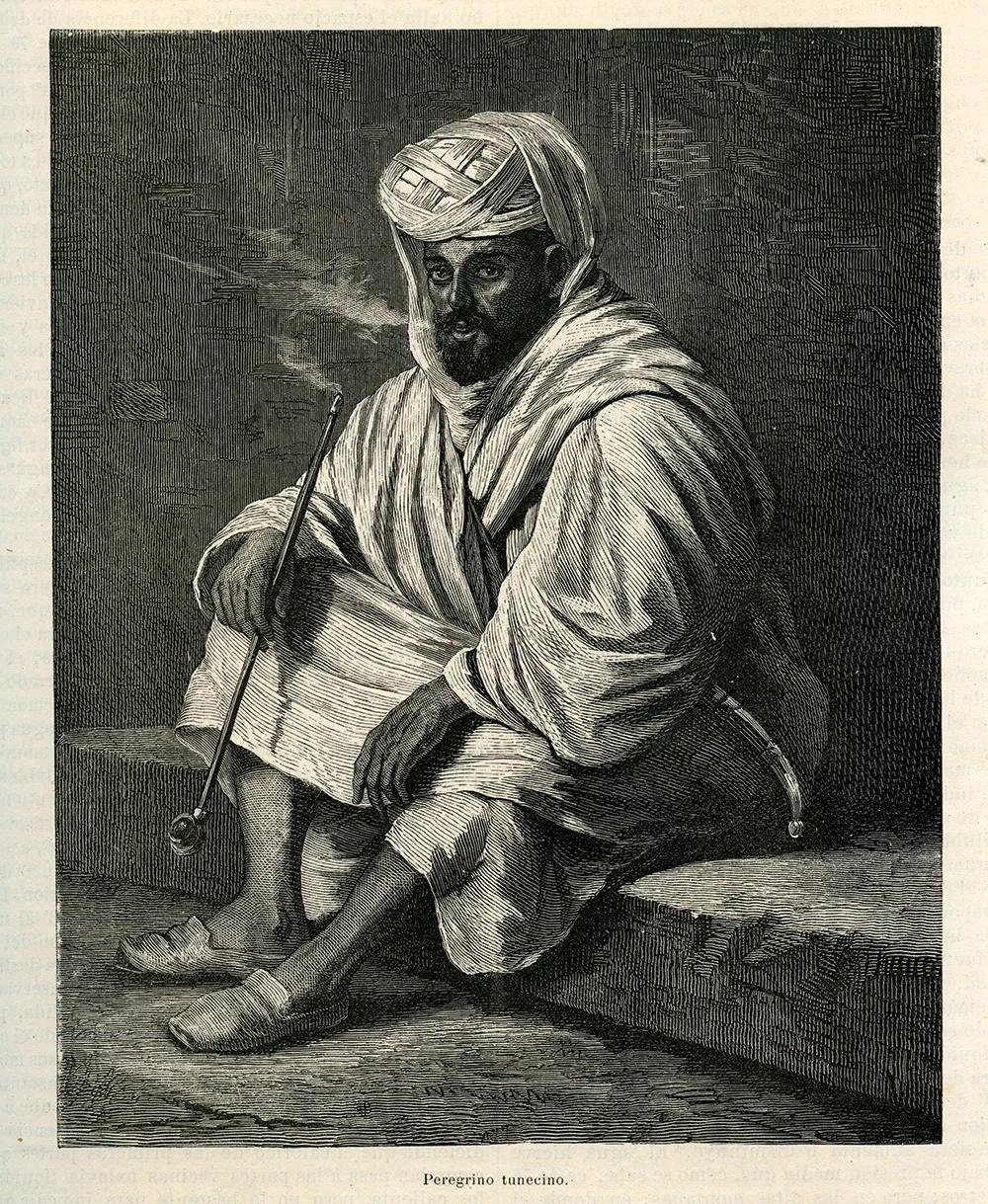 Peregrino tunecino (1878), de Alois Schönn, en El Mundo Ilustrado, 1879.