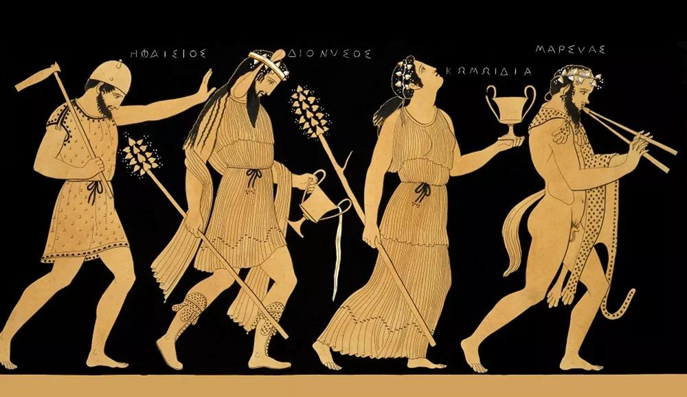 A Dioniso (Baco para los romanos), dios de la ebriedad,  se dedicaban ritos mistéricos en los que probablemente  se utilizaran cannabis y la mítica droga Nepenthe. 